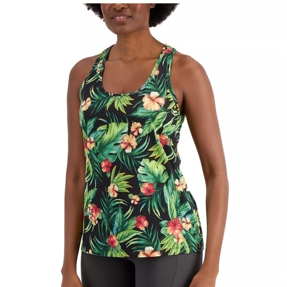 ID IDEOLOGY Women's Tropical-Print Tank Top - Picture 1 of 9